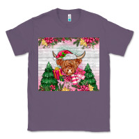 Lavender pink christmas cow Classic Tee - MaliasSmallBusiness
