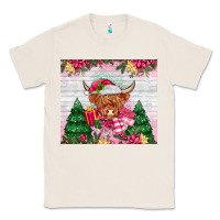 Natural pink christmas cow Classic Tee - MaliasSmallBusiness
