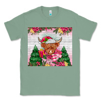 Sage pink christmas cow Classic Tee - MaliasSmallBusiness