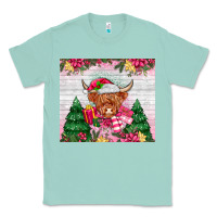 Seafoam pink christmas cow Classic Tee - MaliasSmallBusiness
