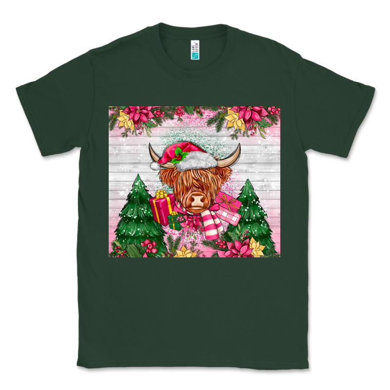 Pink Christmas Cow Classic Tee by MaliasSmallBusiness | Teevron