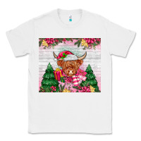 White pink christmas cow Classic Tee - MaliasSmallBusiness