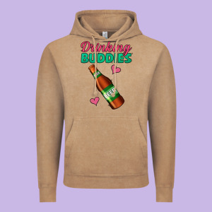 Drinking Buddies Vintage Hoodie Designed By Jasminsmagicworld