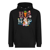 Black Western hip hop bunny Easter Day Heavyweight Hoodie - CowGirlArtShop