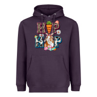 Plum Western hip hop bunny Easter Day Heavyweight Hoodie - CowGirlArtShop