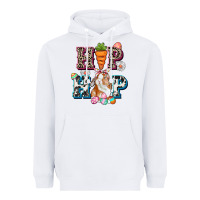 White Western hip hop bunny Easter Day Heavyweight Hoodie - CowGirlArtShop