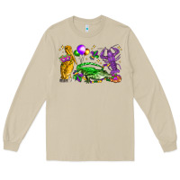 Mushroom mardi gras pelican alligator and crawfish Long Sleeve Tee - LillyAllenDesigns