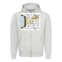 Dove Grey i'm a bus driver school bus Zipper Hoodie - TumblerDesignByShophia
