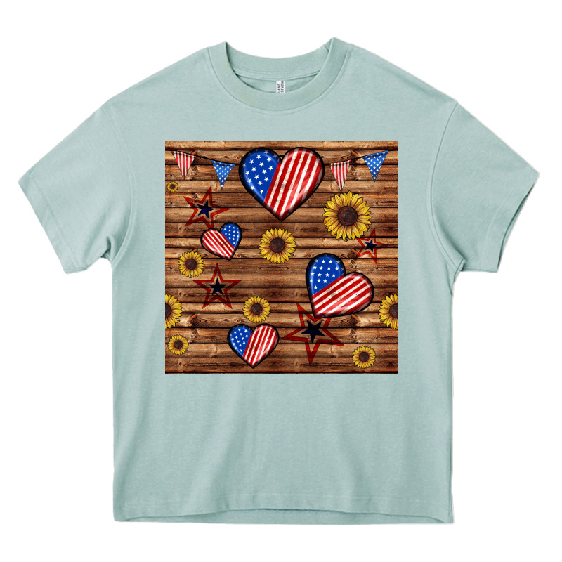 4th Of July Hearts Seamless Pattern Heavy Core Tee by BundleAndBundleShop | Teevron