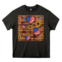 Asphalt 4th of july hearts seamless pattern Heavy Core Tee - BundleAndBundleShop