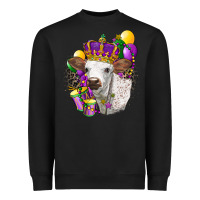 Black Mardi Gras Longhorn Calf Heavyweight Sweatshirt - LillyAllenDesigns