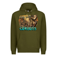 Army Green Long live Cowboys boots hat Premium Hoodie - HowdyJamesFarm