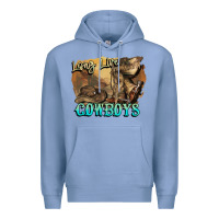 Colony Blue Long live Cowboys boots hat Premium Hoodie - HowdyJamesFarm