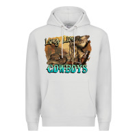 Dove Grey Long live Cowboys boots hat Premium Hoodie - HowdyJamesFarm