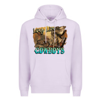 Lilac Long live Cowboys boots hat Premium Hoodie - HowdyJamesFarm