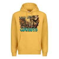 Mustard Long live Cowboys boots hat Premium Hoodie - HowdyJamesFarm