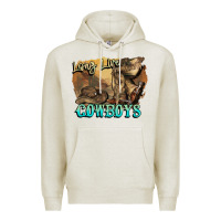 Oatmeal Heather Long live Cowboys boots hat Premium Hoodie - HowdyJamesFarm