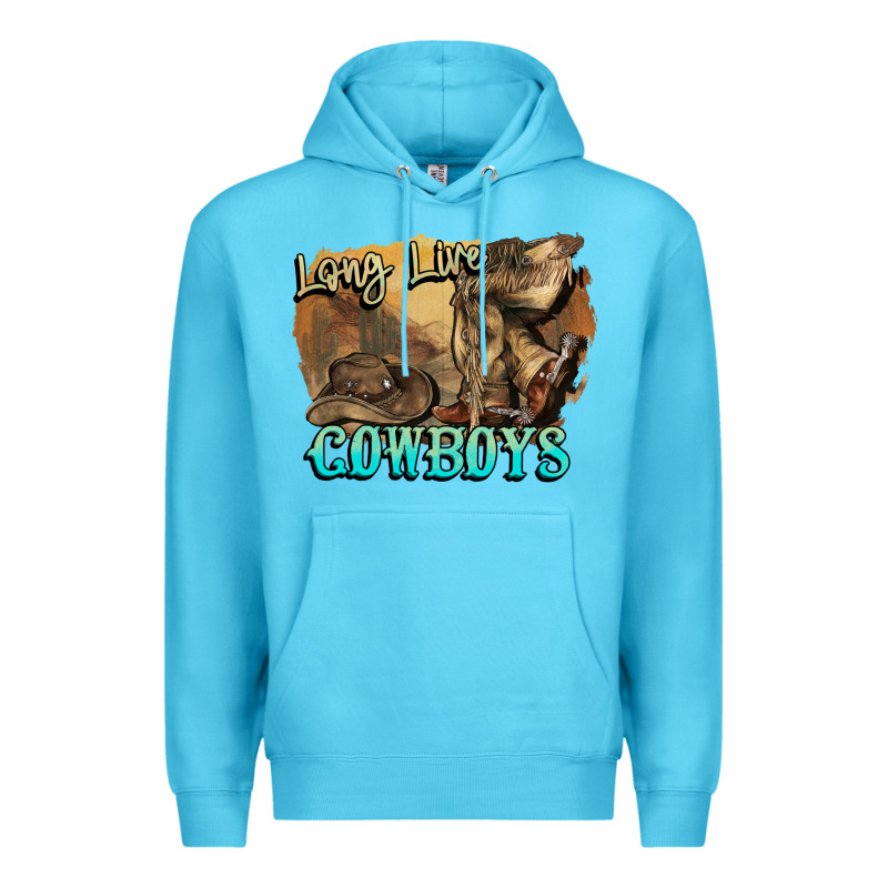 Long Live Cowboys Boots Hat Premium Hoodie by HowdyJamesFarm | Teevron
