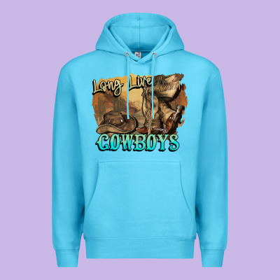 Long Live Cowboys Boots Hat Premium Hoodie Designed By Howdyjamesfarm