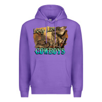 Purple Long live Cowboys boots hat Premium Hoodie - HowdyJamesFarm