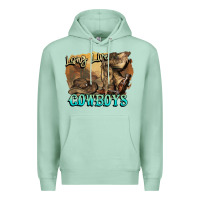 Seafoam Long live Cowboys boots hat Premium Hoodie - HowdyJamesFarm