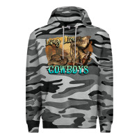 Slate Camo Long live Cowboys boots hat Premium Hoodie - HowdyJamesFarm