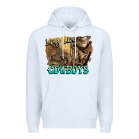 White Long live Cowboys boots hat Premium Hoodie - HowdyJamesFarm