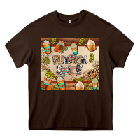 Chocolate Brown pumpkin spice Heavy Core Tee - AdoDesignShop