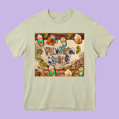 Pumpkin Spice Heavy Core Tee Designed By Adodesignshop