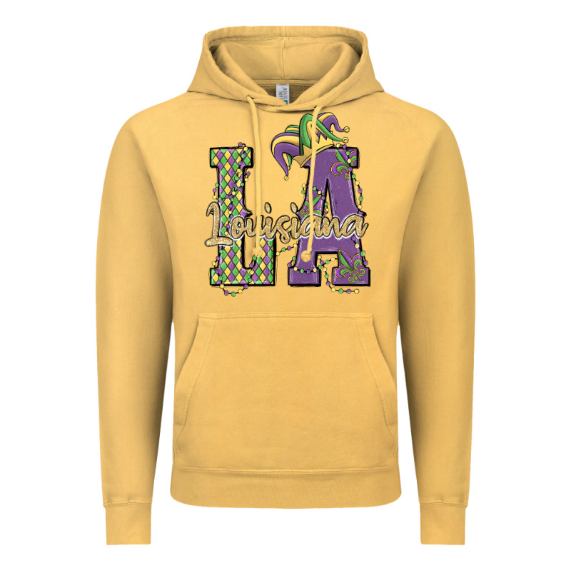 Louisiana Mardi Gras Vintage Hoodie by MaliasSmallBusiness | Teevron