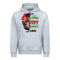Heather Grey sugar skull women hispanic heritage month Urban Hoodie - BundleAndBundleShop