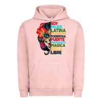Pigment Salmon sugar skull women hispanic heritage month Urban Hoodie - BundleAndBundleShop
