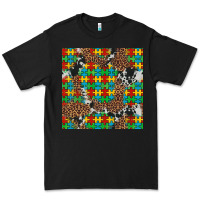 Black western autism seamless pattern Premium Tee - Artiststas