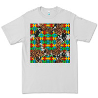 Dove Grey western autism seamless pattern Premium Tee - Artiststas
