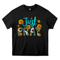 Black just pray Heavy Core Tee - Artiststas