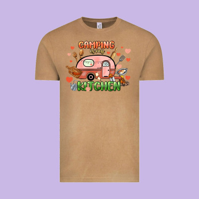 Camping Is My Kitchen Vintage Tee Designed By Nancycooperartshop