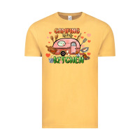 Vintage Mustard camping is my kitchen Vintage Tee - NancyCooperArtShop