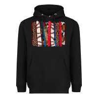 Black Baseball brushstroke Heavyweight Hoodie - HowdyJamesFarm
