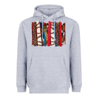 Heather Grey Baseball brushstroke Heavyweight Hoodie - HowdyJamesFarm