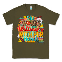 Army Green she works willingly with her hands teacher Classic Tee - NancyCooperArtShop