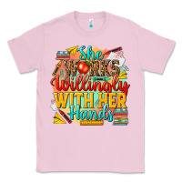 Bubblegum Pink she works willingly with her hands teacher Classic Tee - NancyCooperArtShop