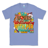 Colony Blue she works willingly with her hands teacher Classic Tee - NancyCooperArtShop