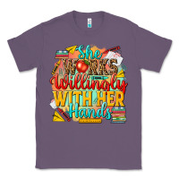 Lavender she works willingly with her hands teacher Classic Tee - NancyCooperArtShop