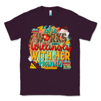 Plum she works willingly with her hands teacher Classic Tee - NancyCooperArtShop