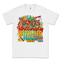 White she works willingly with her hands teacher Classic Tee - NancyCooperArtShop