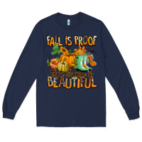Navy Fall is proof that change is beautiful Long Sleeve Tee - RanaPortraitStore