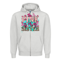 Dove Grey The pink is for my sister Cancer Awareness Zipper Hoodie - HowdyJamesFarm