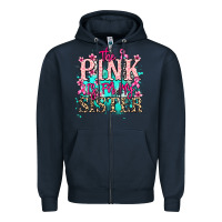 Navy The pink is for my sister Cancer Awareness Zipper Hoodie - HowdyJamesFarm