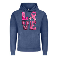 Vintage Denim Breast Cancer love Vintage Hoodie - NancyCooperArtShop
