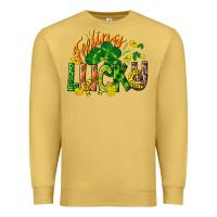 Antique Gold Feeling lucky St. Patrick's Day Premium Sweatshirt - CowGirlArtShop